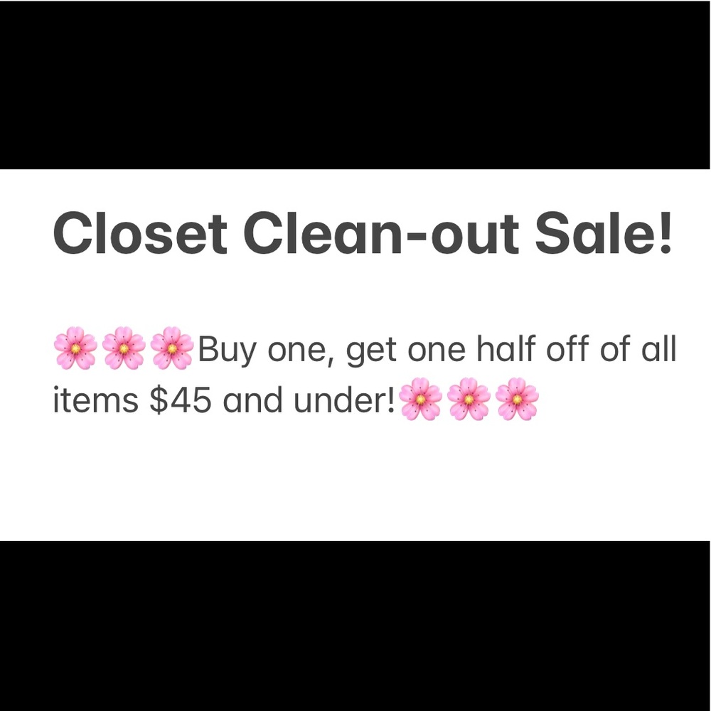 Closet Clean-Out Sale!